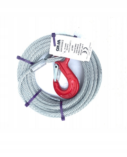 Ocelové lano Al-ko 7 mm 12,5 m 900 kg pro naviják a naviják 901A 900C