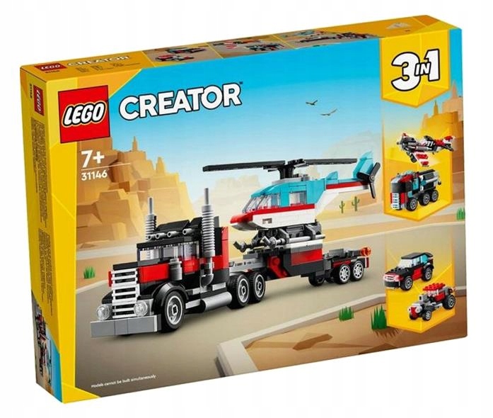 Lego (r) Creator 31146 Kamion S Plošinou A Heliem.