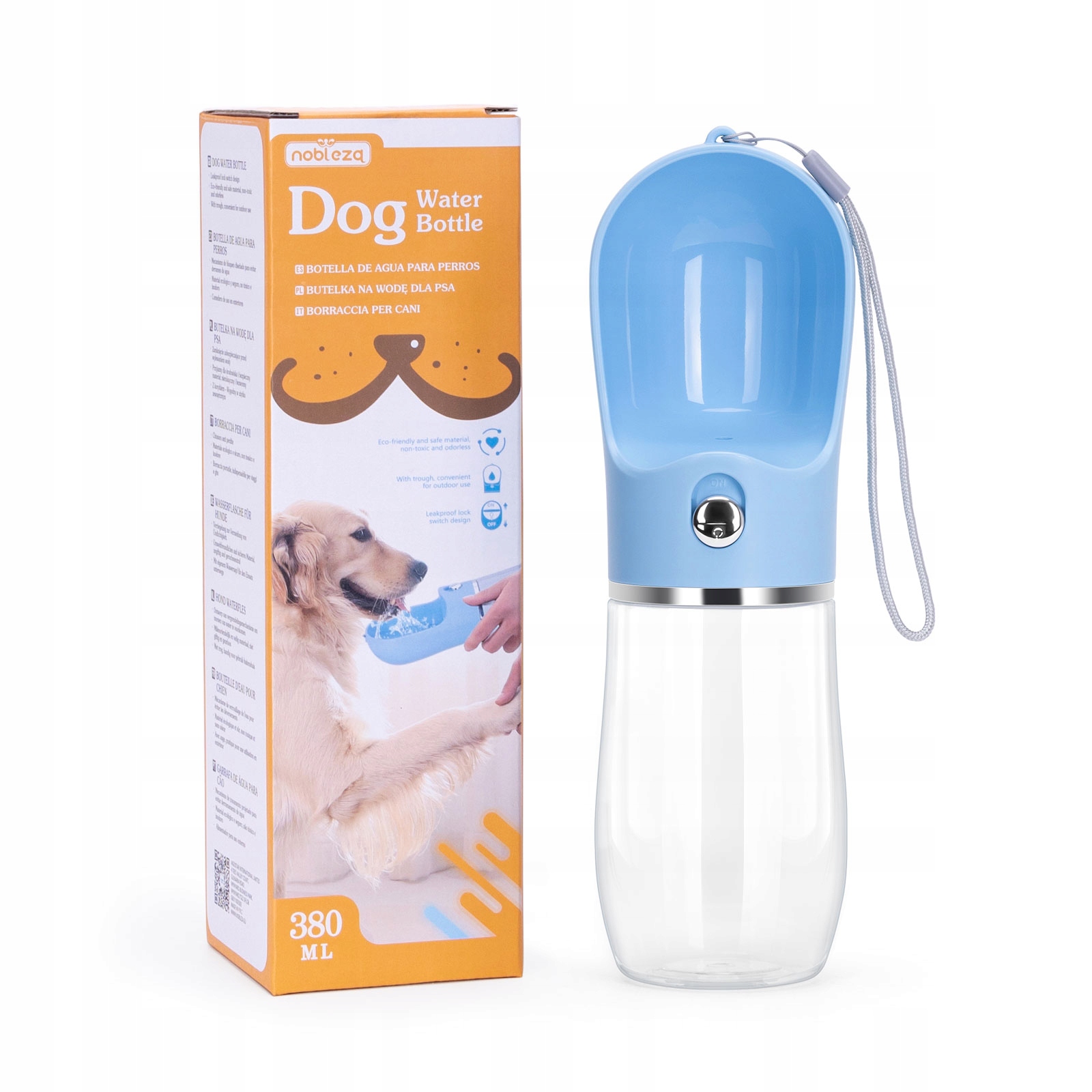 

Poidło dla psa Bidon z miską na Wodę 380ml Nobleza