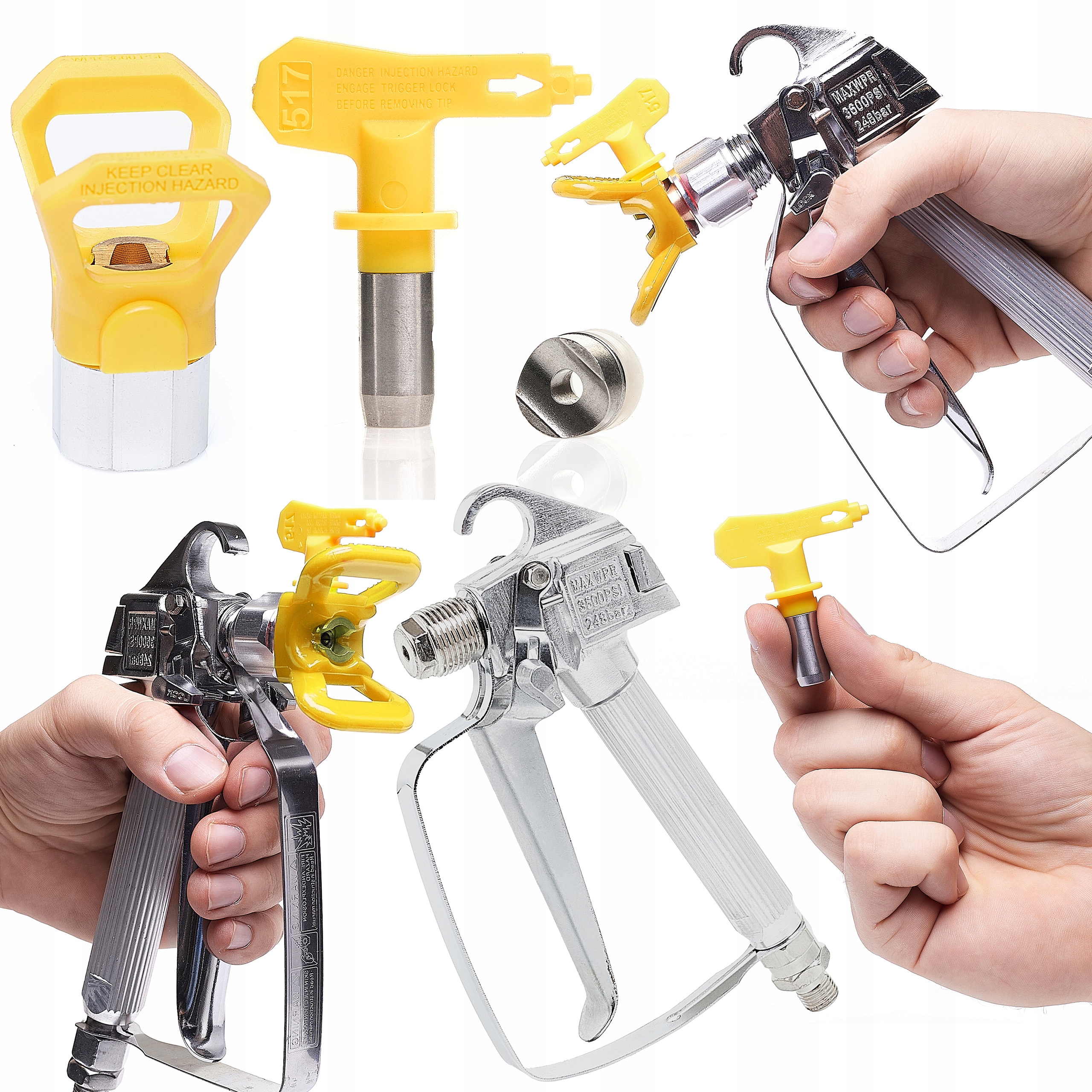 Stříkací Malířská Pistole Pro Malířský Agregát, Kryt Trysky 517 Techrebal