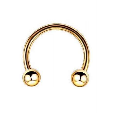 

Podkowa złota Helix Daith Tragus Warga 1,6/10/4