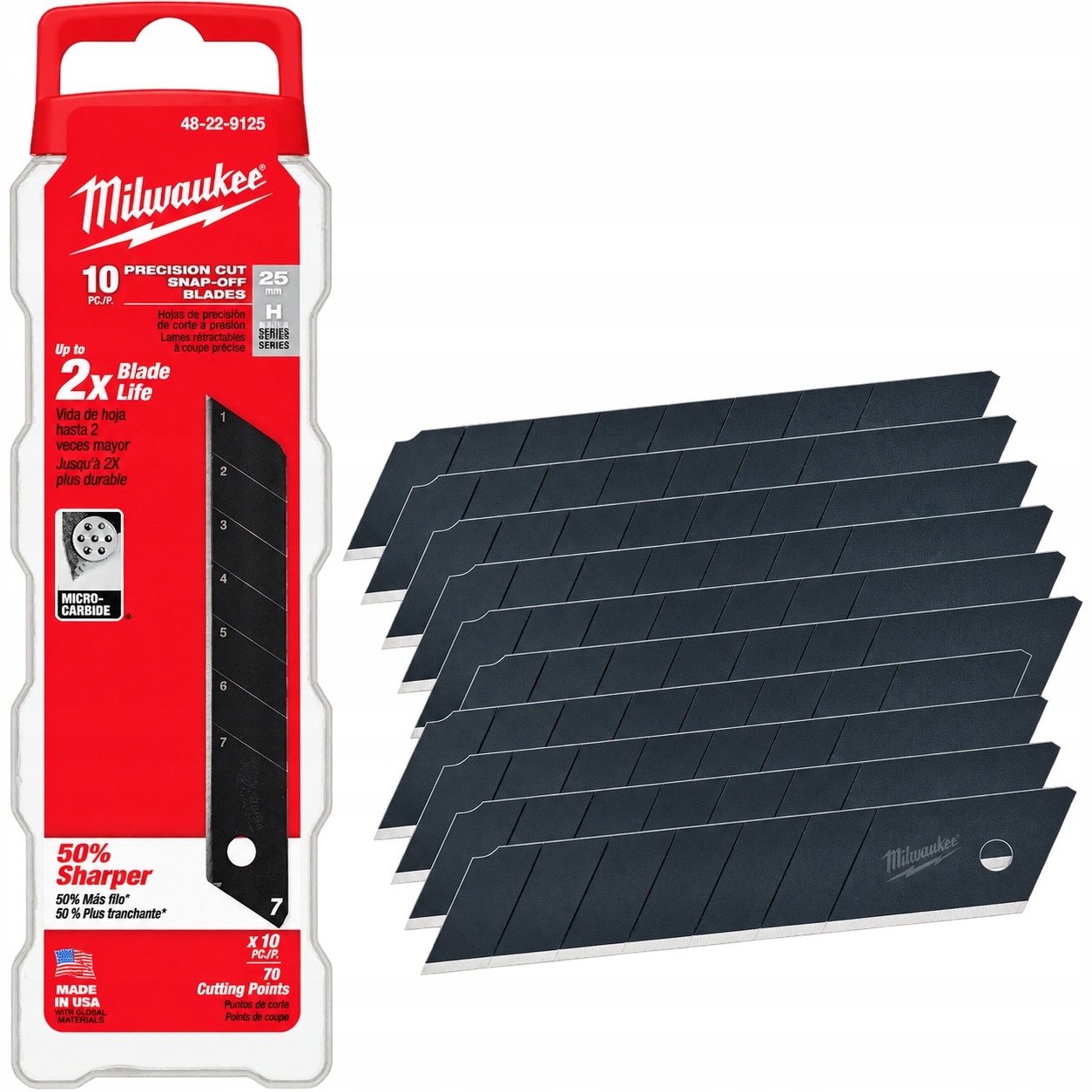 Milwaukee ostrza wymienne łamane 25mm 10-szt. 48229125
