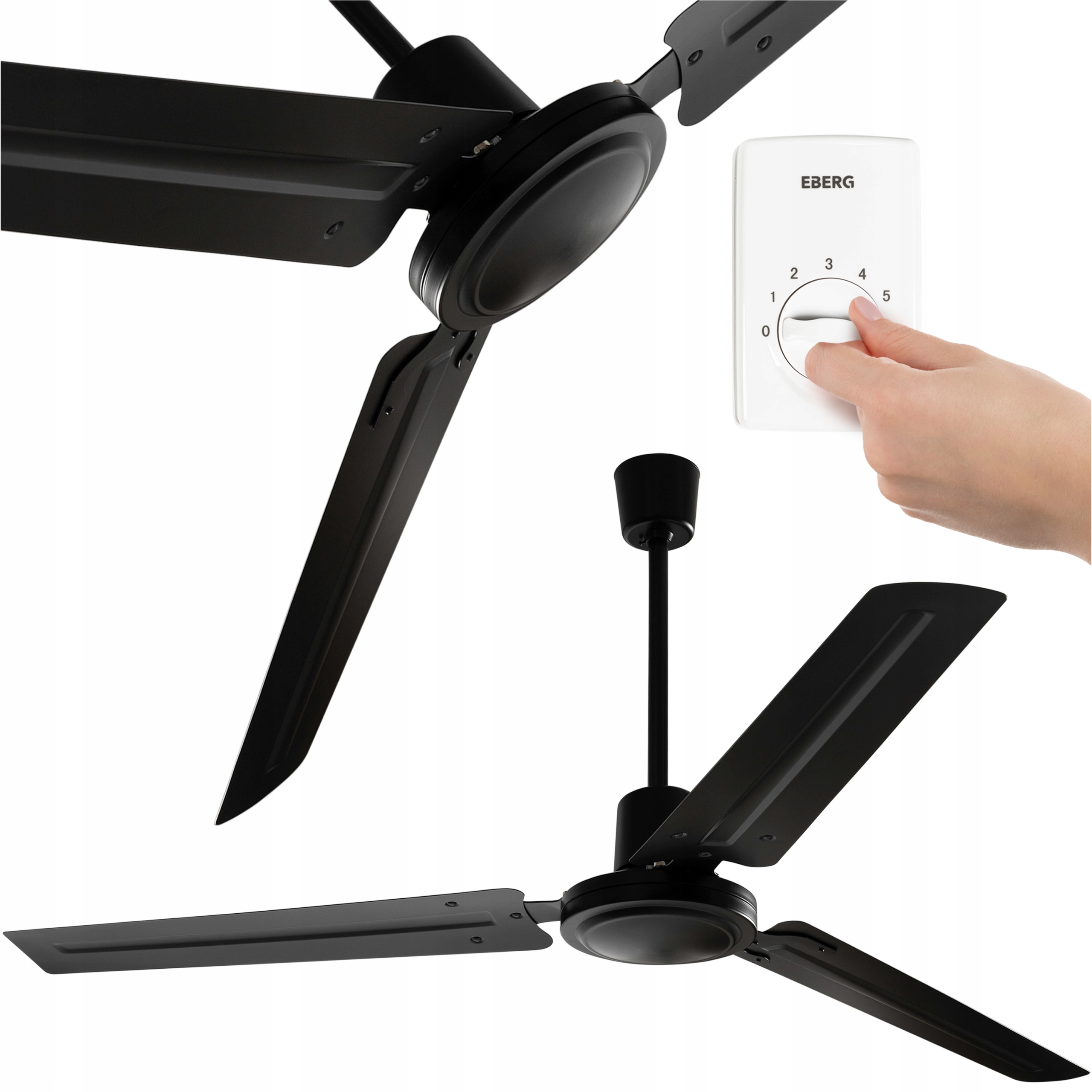 Wentylator sufitowy wiatrak Eberg Htx 140cm 5 prędkości regulator