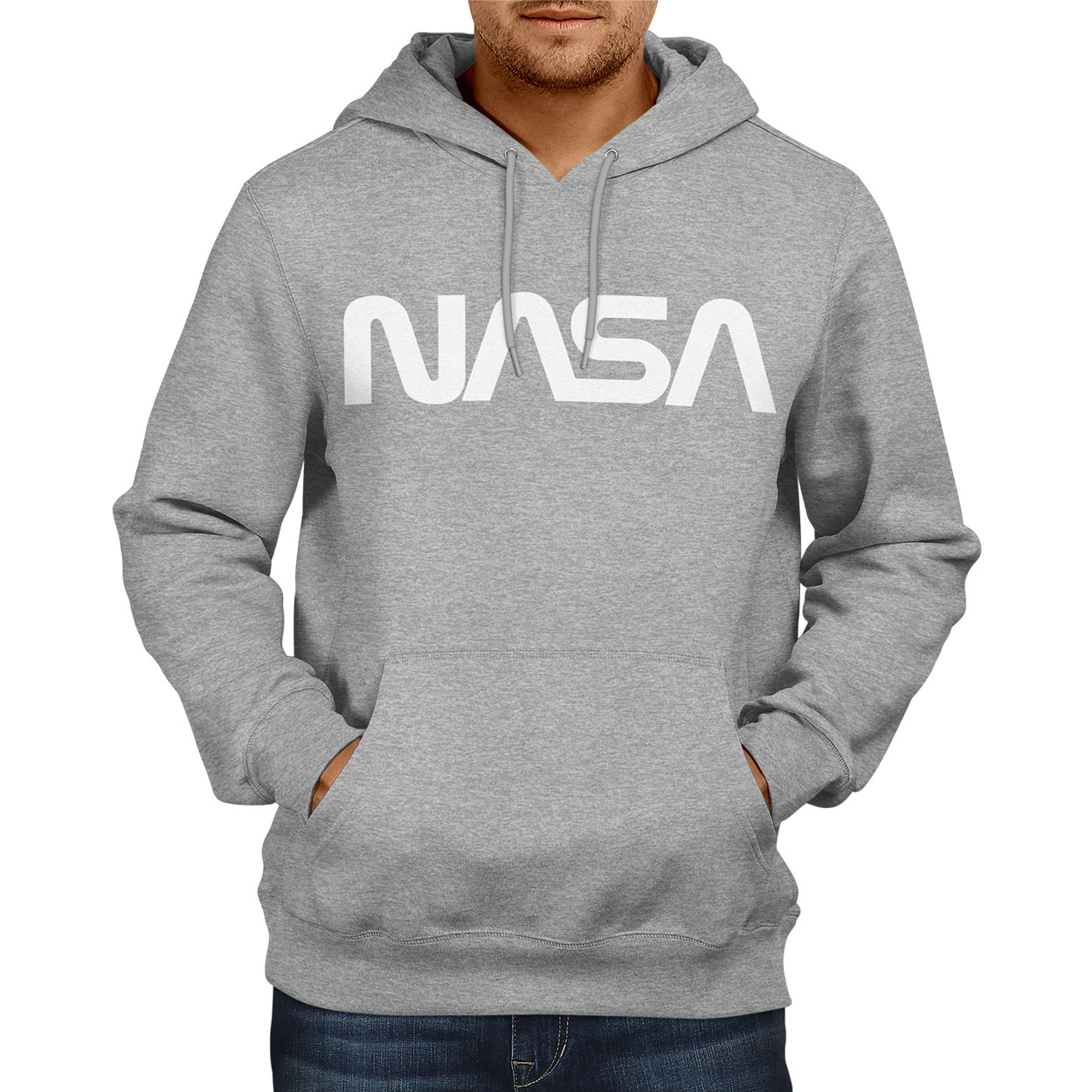 

Bluza męska Nasa z kapturem szara M