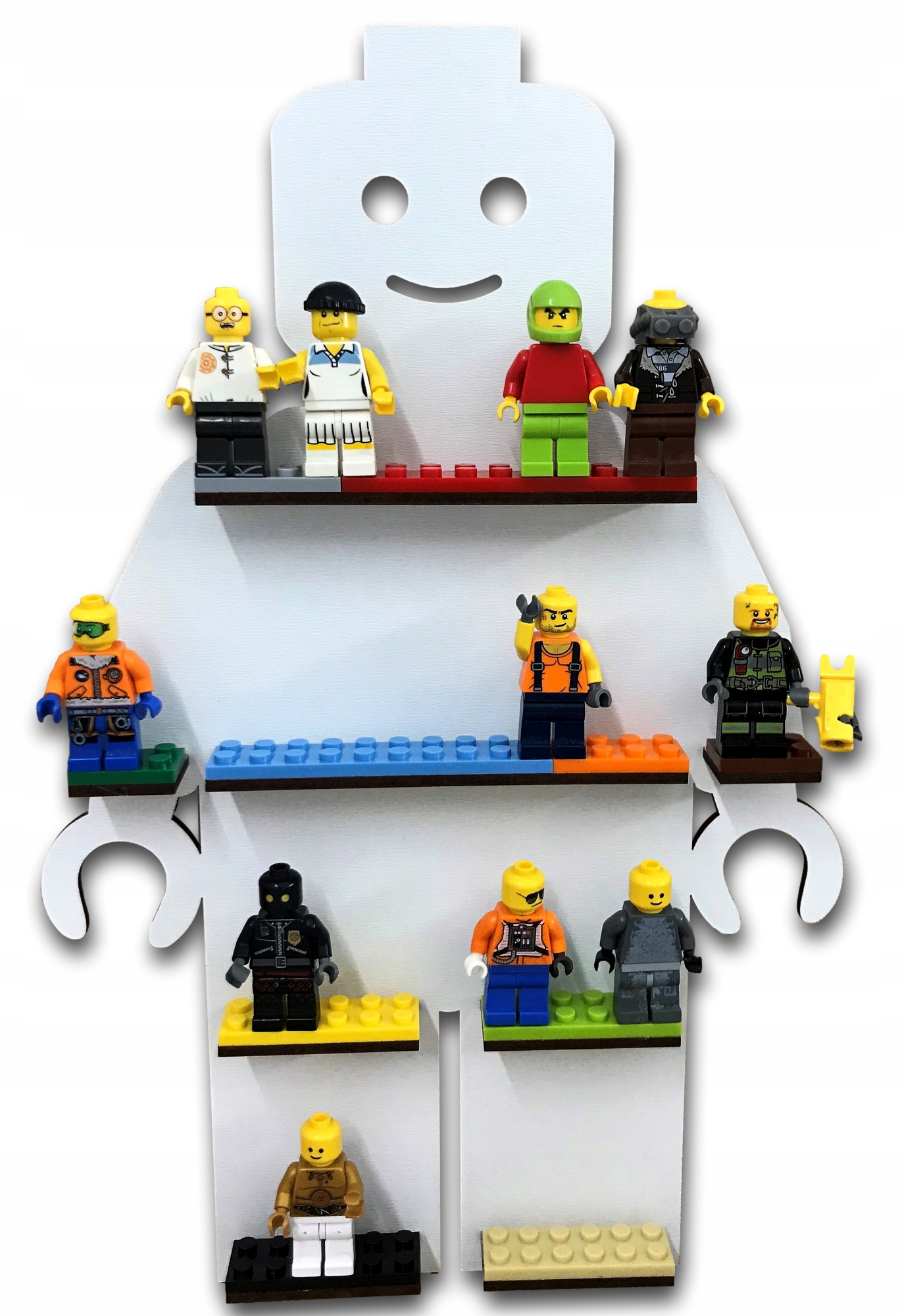 

Półka na minifigurki lego, pomieści 20 figurek
