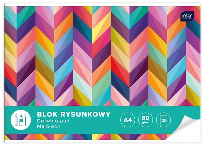 

Blok Rysunkowy A4 20 Kartek Interdruk 80g