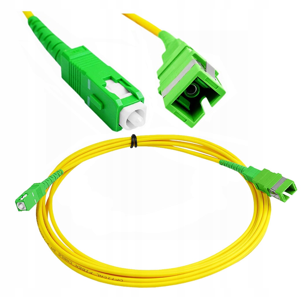 PRZEDŁUŻACZ PATCHCORD światłowodu kabel światłowodowy PC-SC-APC/SC-APC 25m