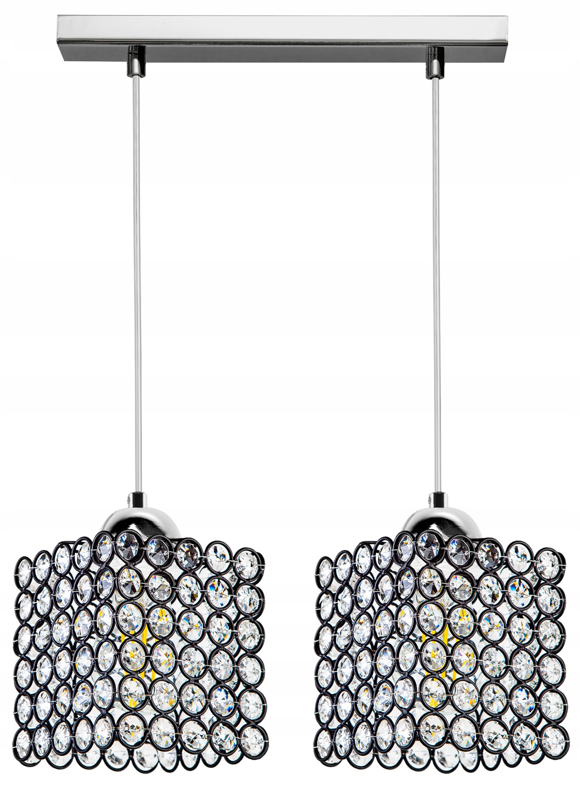 

Lampa Wisząca Plafon Żyrandol Kryształki Chrom Led