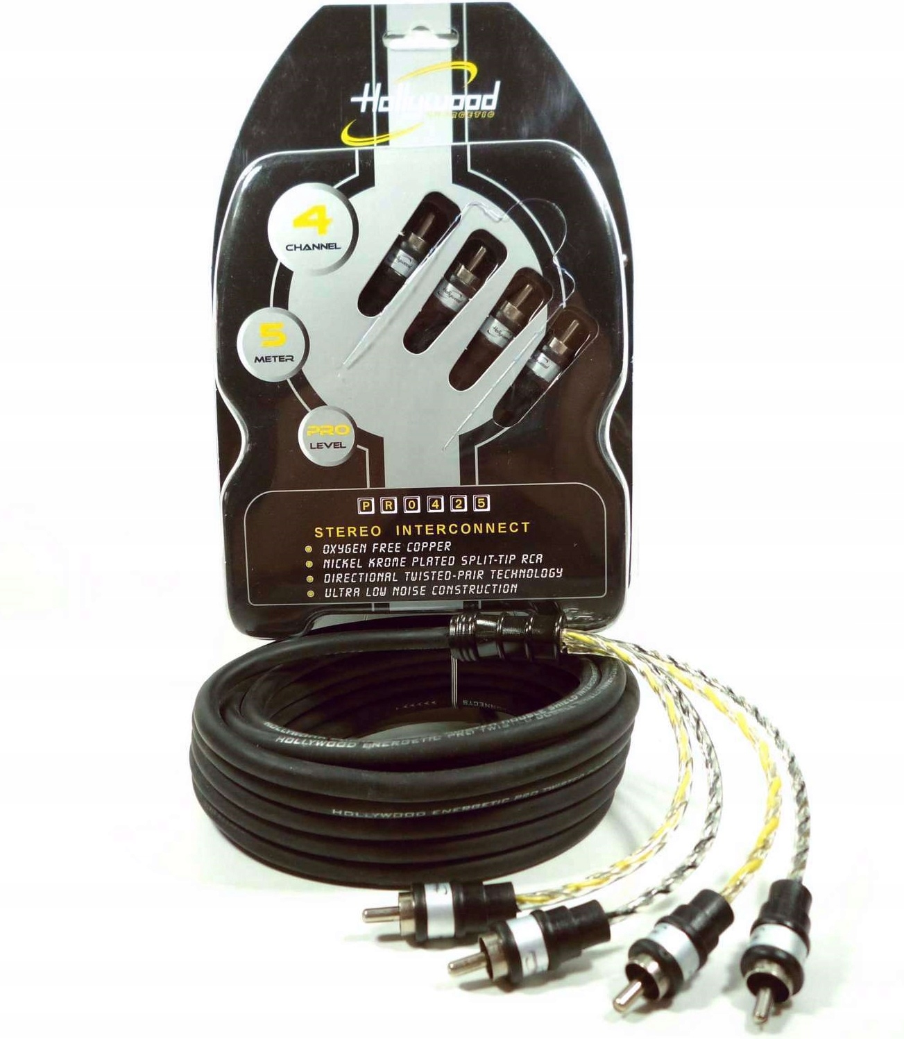 Hollywood PRO-625 špičkový signálový Rca 6-kanálový 5 m pro zesilovač