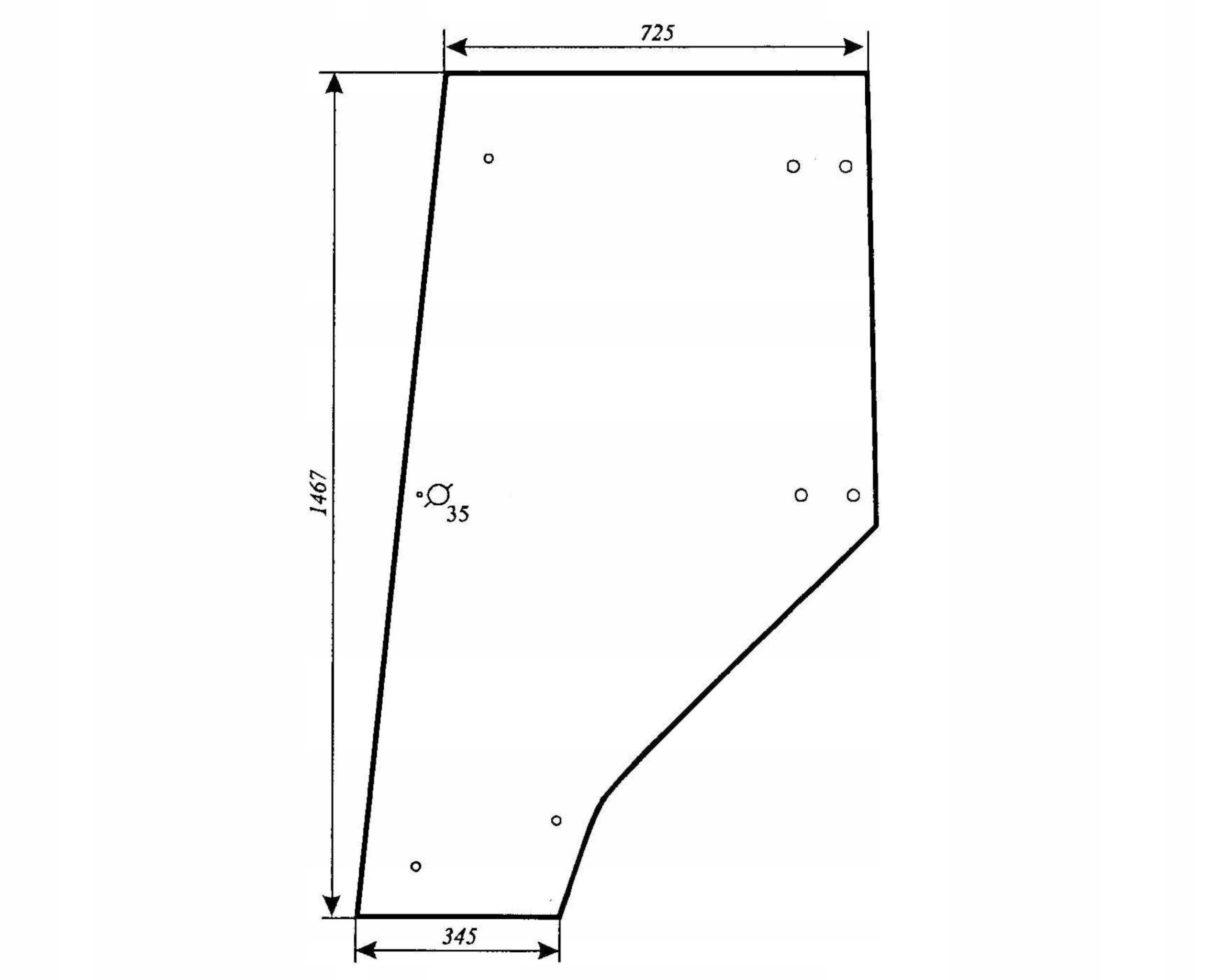 čelní sklo pro traktor Ursus 1634 kabina Kunów dveře