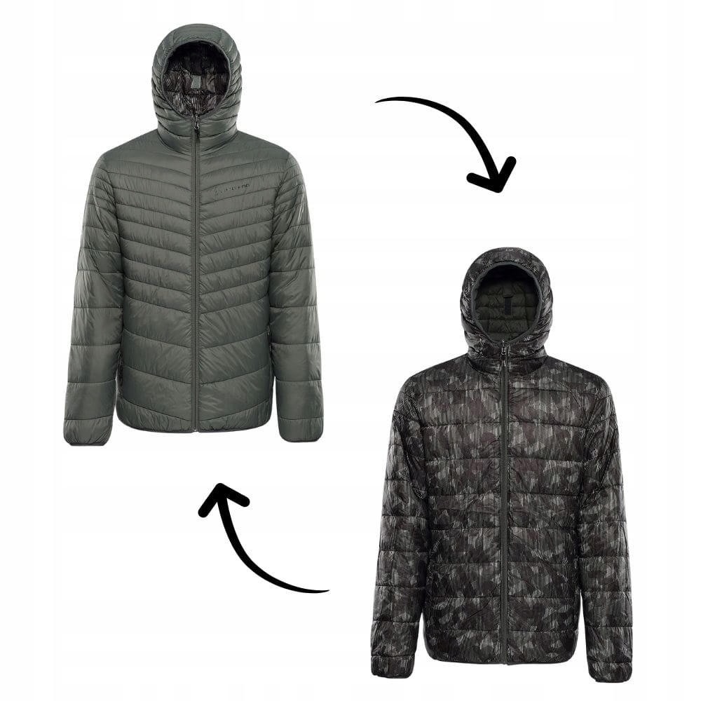 Kurtka męska ocieplana dwustronna Alpine Pro Erom k. zielony r.XL