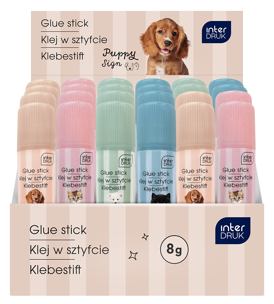 Klej w sztyfcie 8 gram KOTKI PIESKI Puppy Sign Interdruk_3