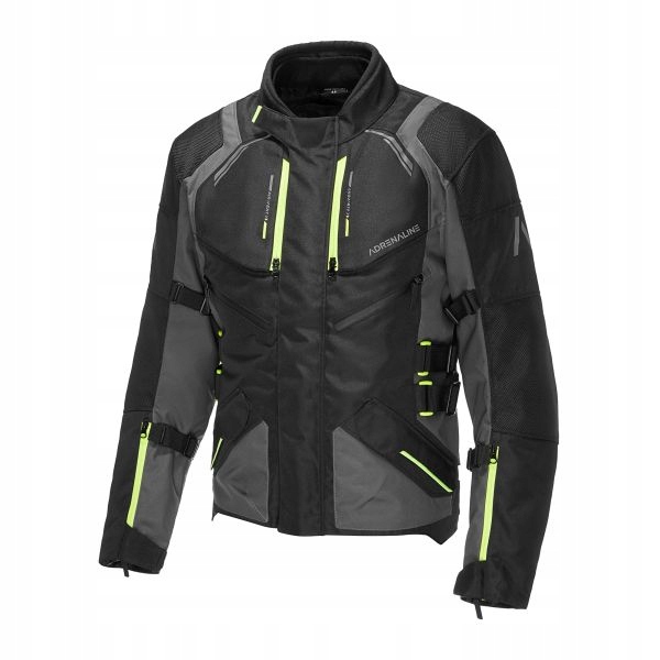 Turistická motocyklová bunda Adrenaline Bergen Ppe čierna fluo veľ. L