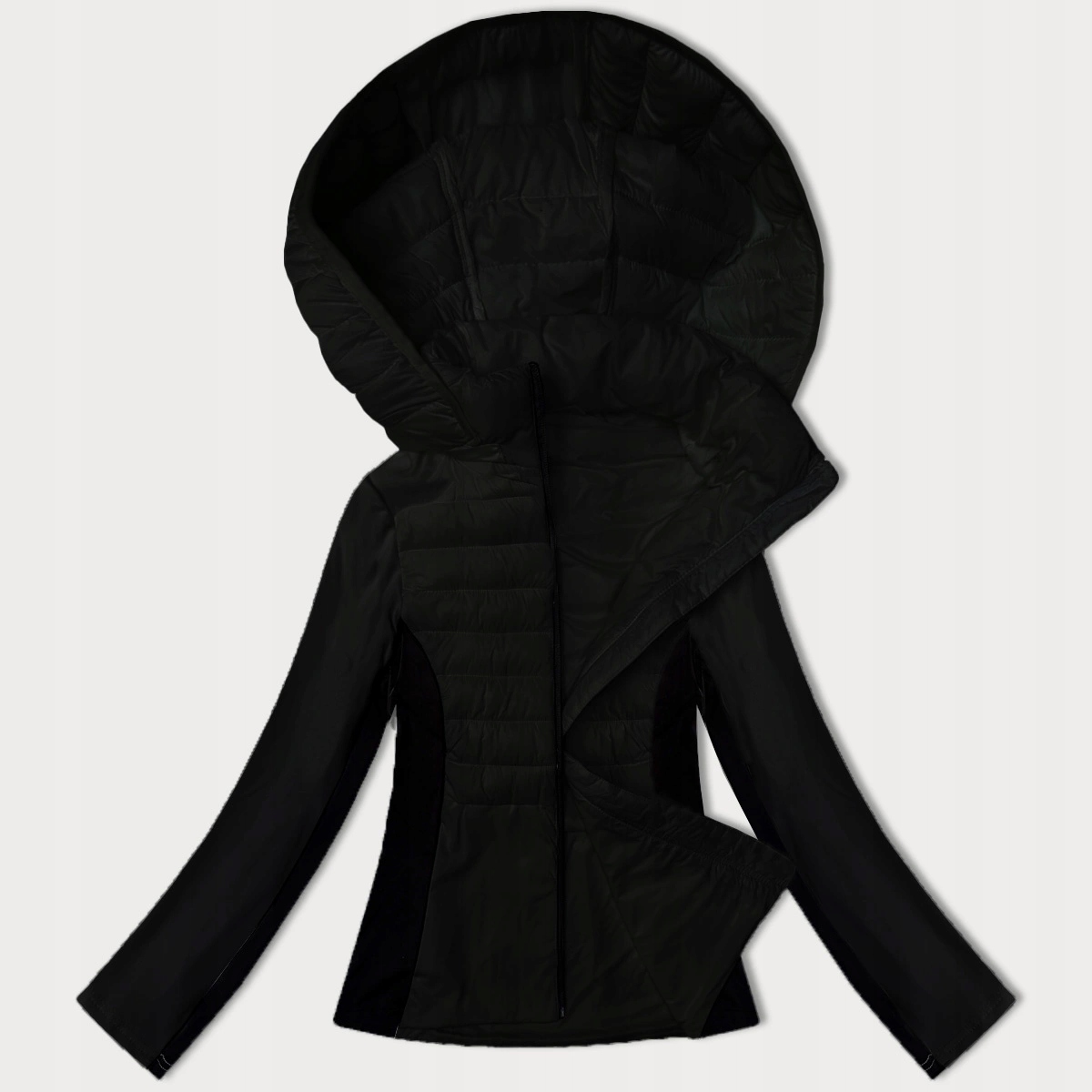 Pikovaná Bunda Kapuce 16M9223 Černá XL (42)