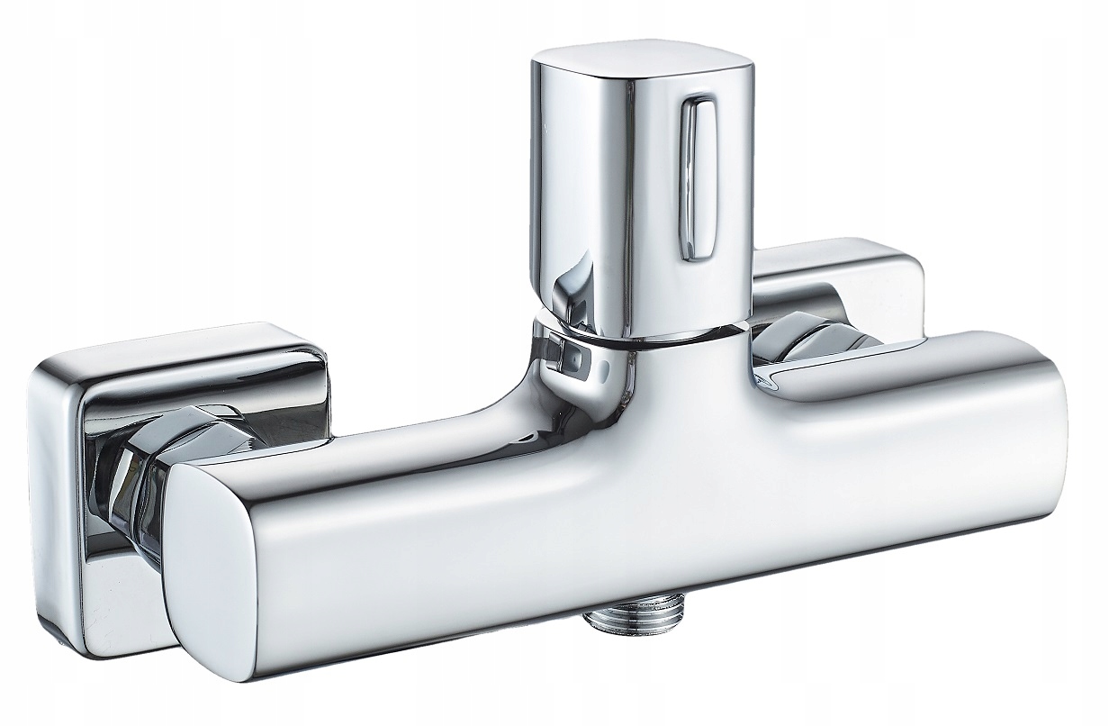 CUBIC deszczownica 25 cm z PÓŁKĄ + bateria prysznicowa LOFT MODERN chrom Kod producenta AP1153CH