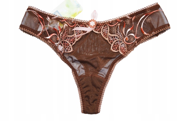 

Gorteks Belle Femme stringi majtki figi brąz S 36