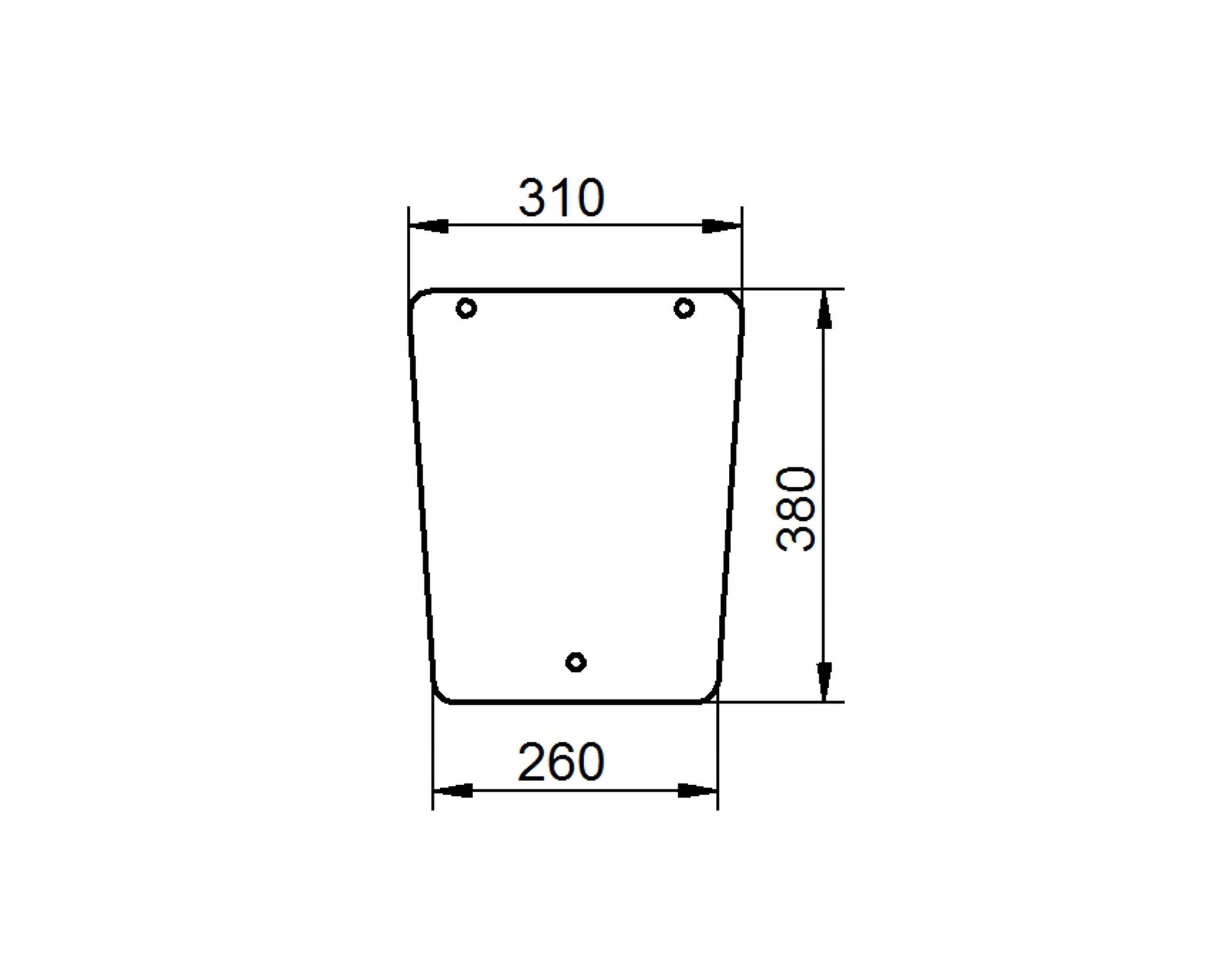 sklo pro traktoru Deutz-Fahr zadní spodní 520539