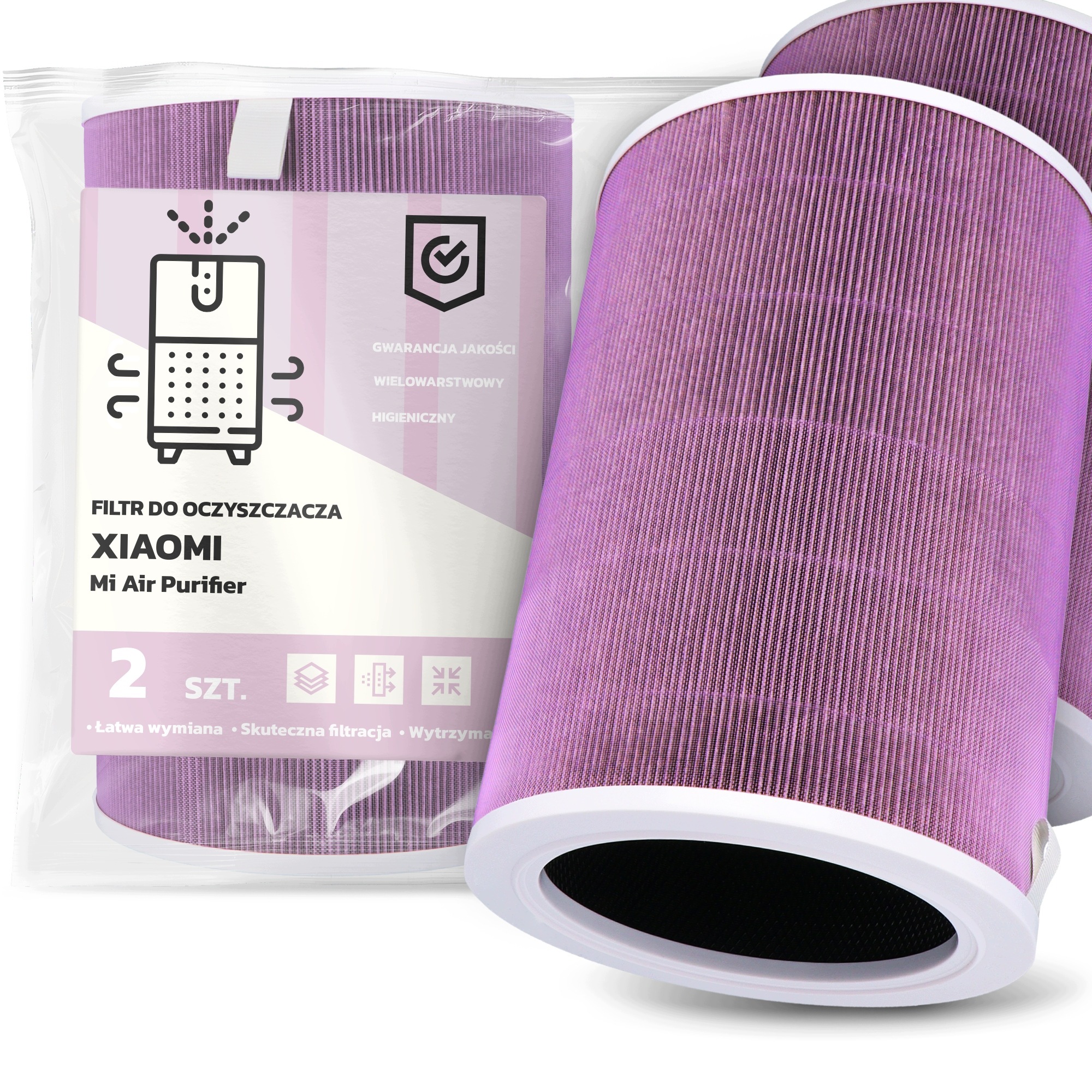 2x Filtr Do Čističky Vzduchu Xiaomi Mi Air Purifier Filtrační vložka
