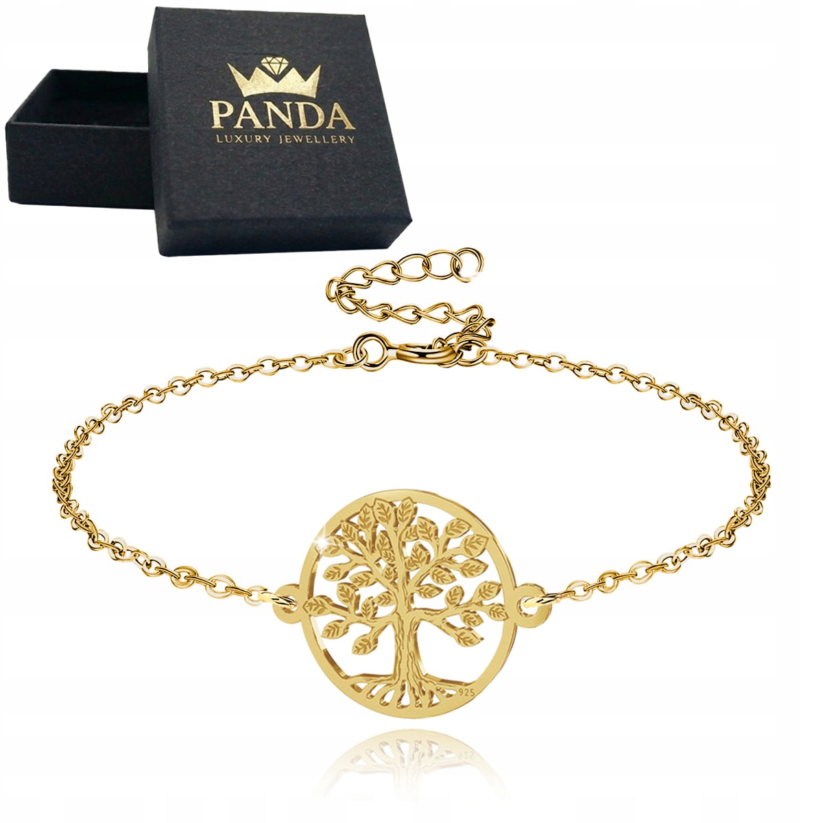 Pozlacený náramek Strom života štěstí Stříbro 925 Dárek