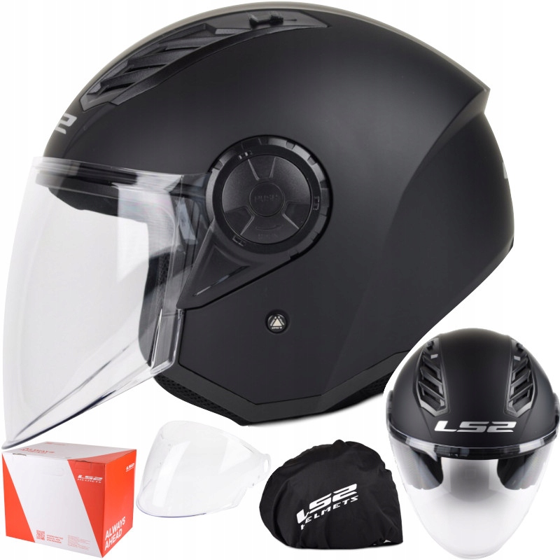 Prilba LS2 Airflow II Solid Black Matt Prilba na skúter Otvorená OF616