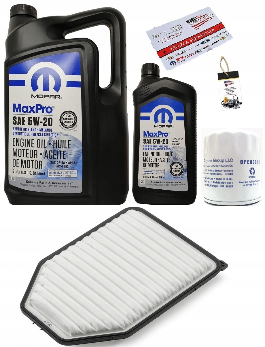Mopar 5W20 Filtry Jeep Wrangler 3.8 07-11