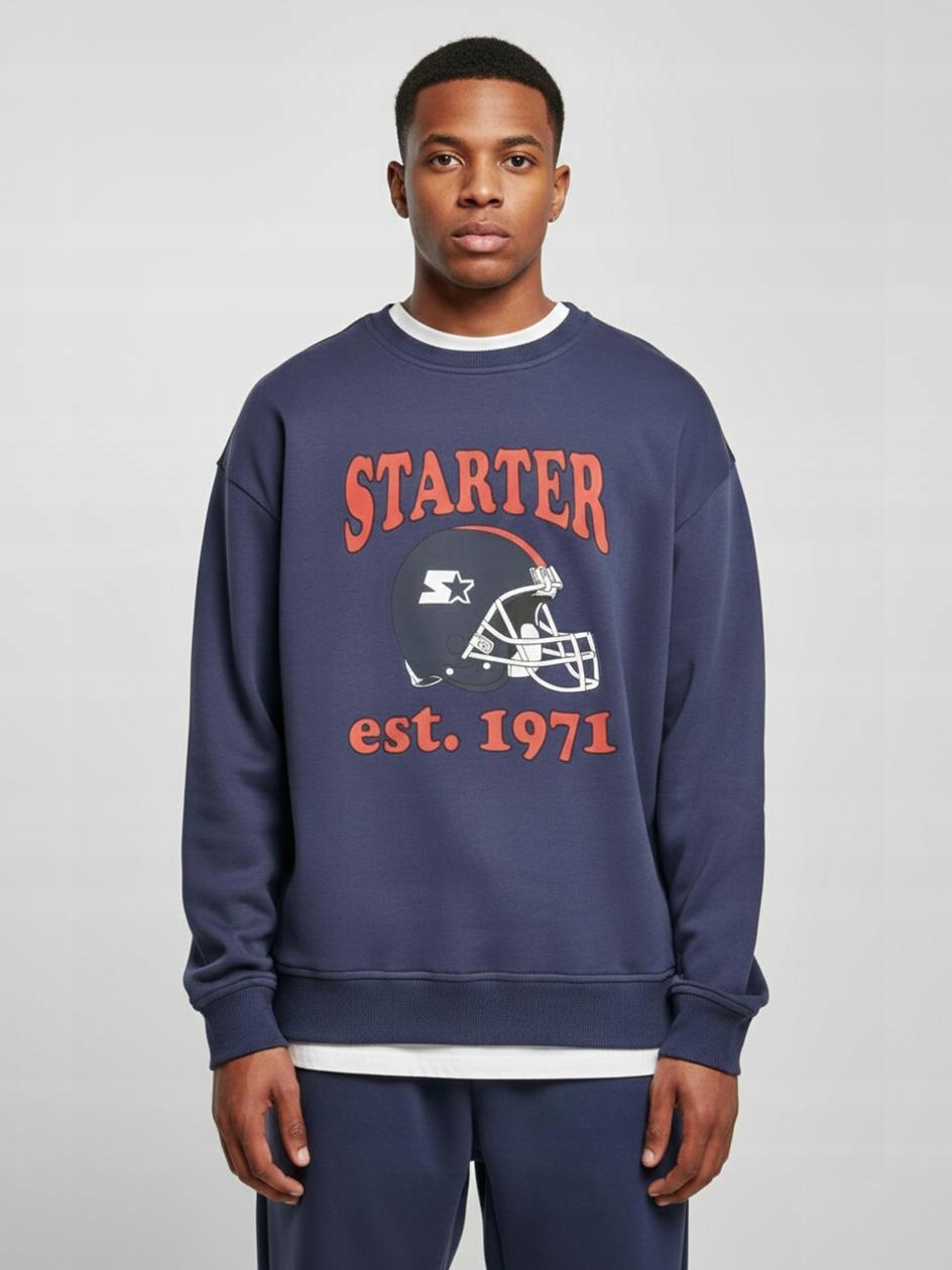 Mikina Bez Kapuce Pánská Tmavě modrá ST268 Starter Black Label L