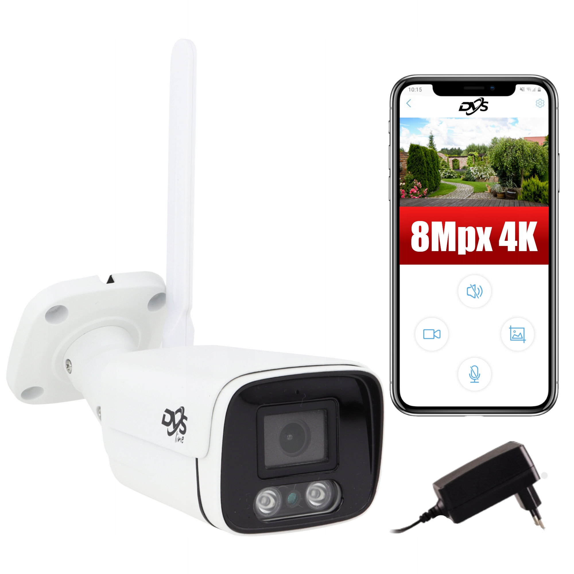

Zewnętrzna kamera Dvs Ip WiFi 4K Ultra Hd 8Mpx