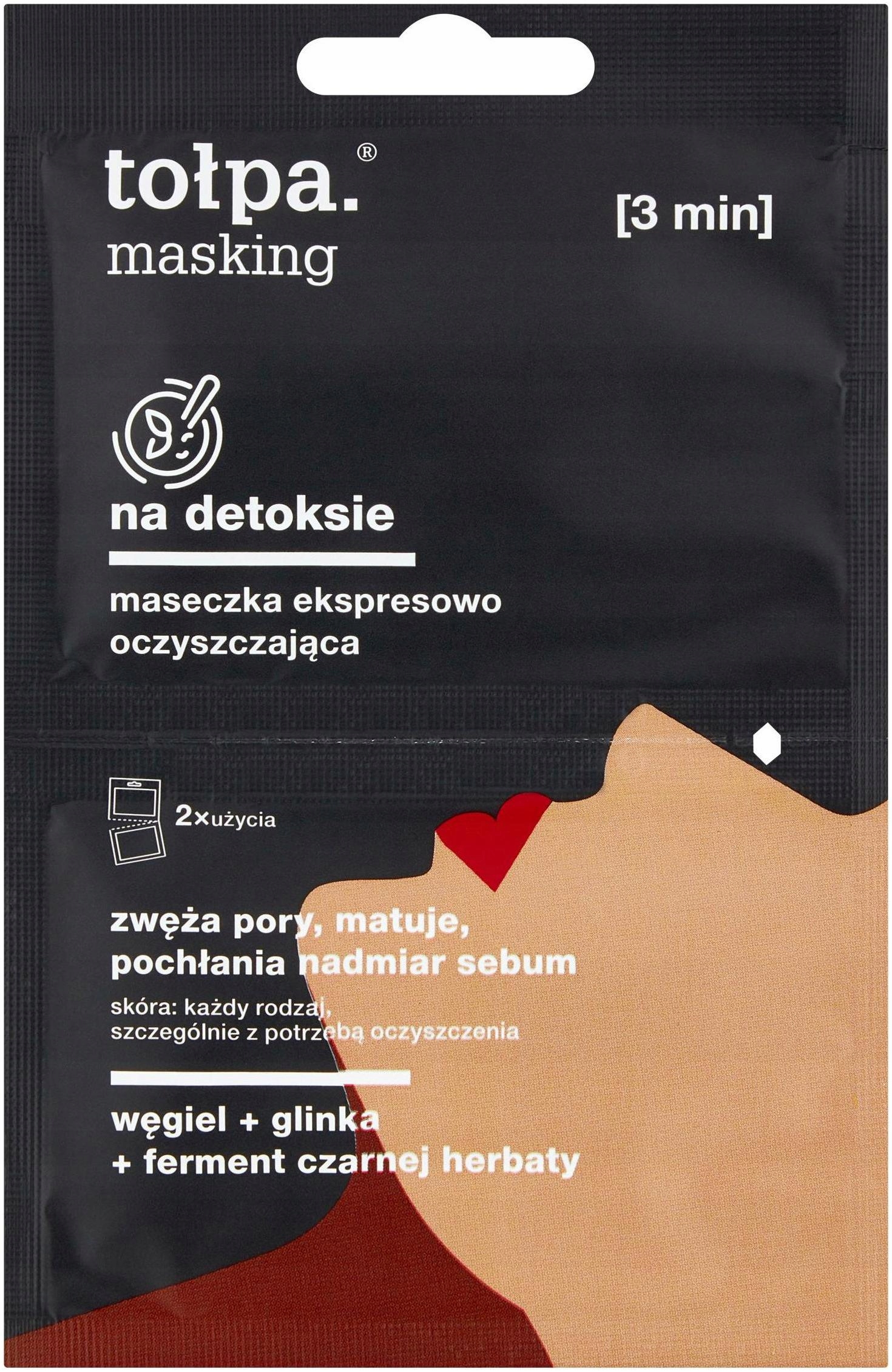 TOŁPA MASKING MASECZKA KREMOWA DO TWARZY DETOKS 2X5ML