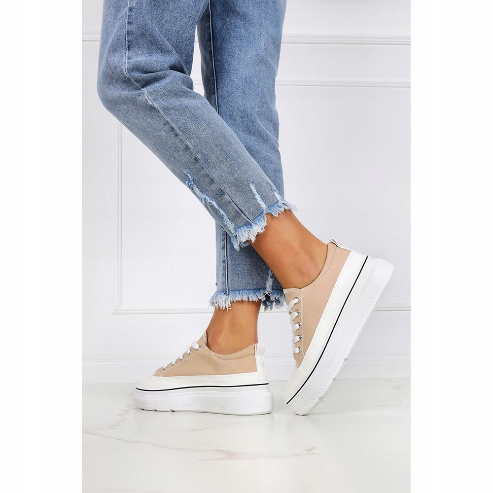 CREEPERSY LEKKIE BUTY SPORTOWE NA PLATFORMIE r 39 Zapięcie sznurowane