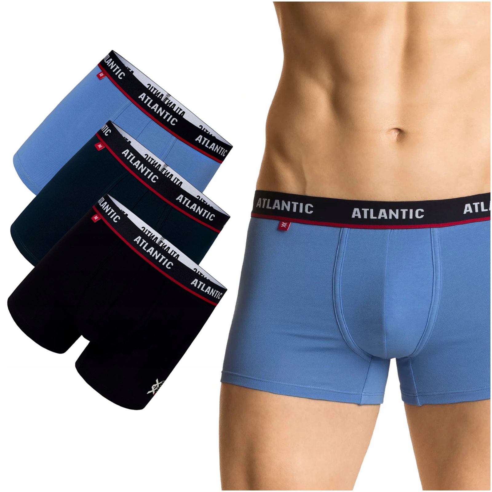 

Bokserki Męskie 3-PAK szorty Atlantic 3MH-042 XXL