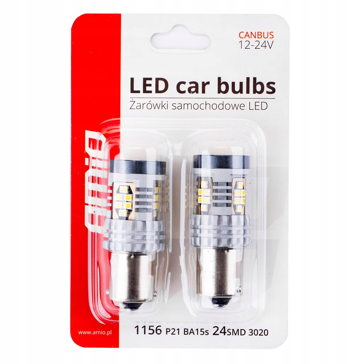 ŻARÓWKI LED CANBUS P21W R10W R5W 24 SMD 12V 24V Typ żarówki P21W