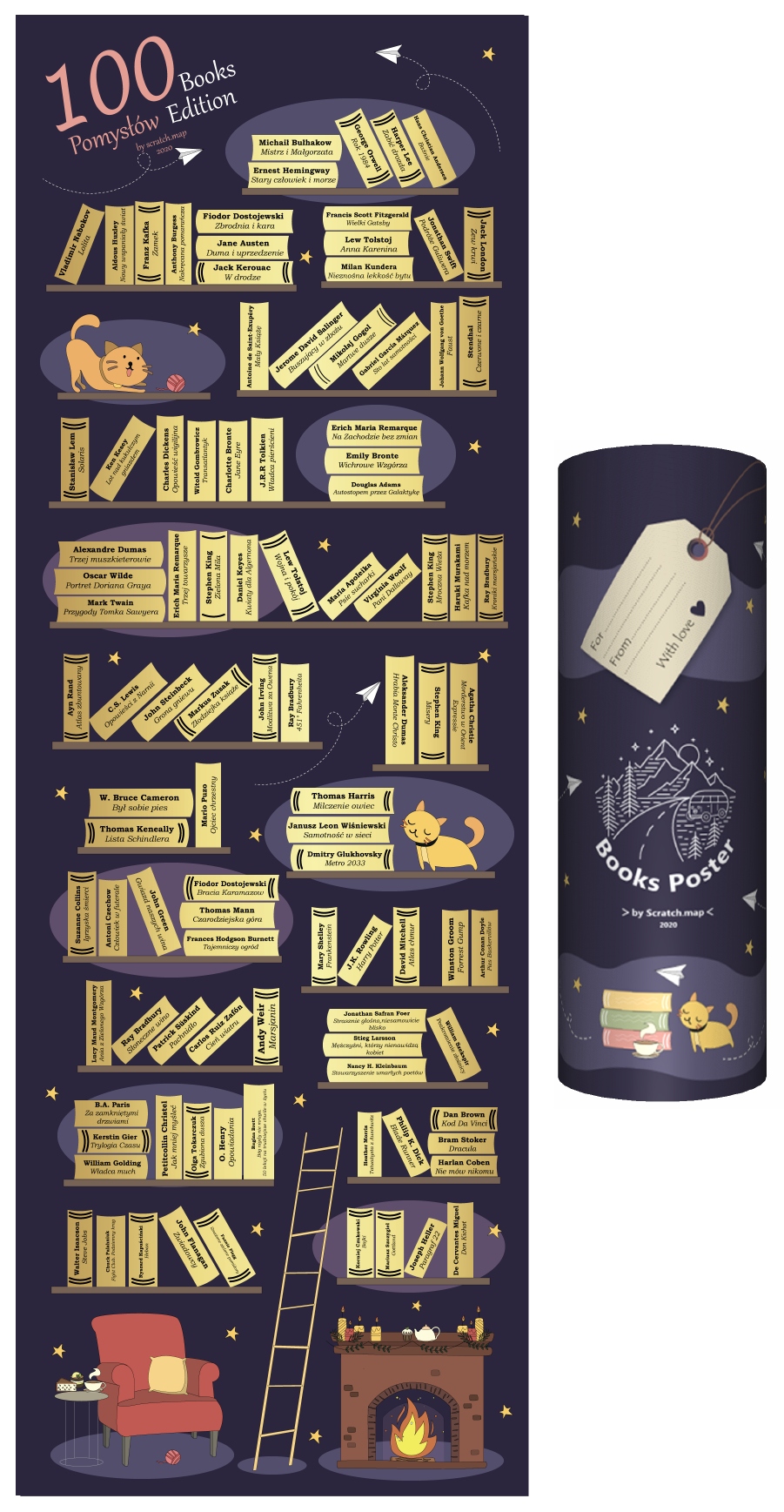 

Plakat Zdrapka 100 Książek do przeczytania