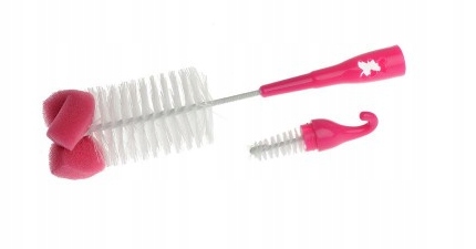 Szczotka do Mycia Butelek i Smoczków z GĄBKĄ 2 szt