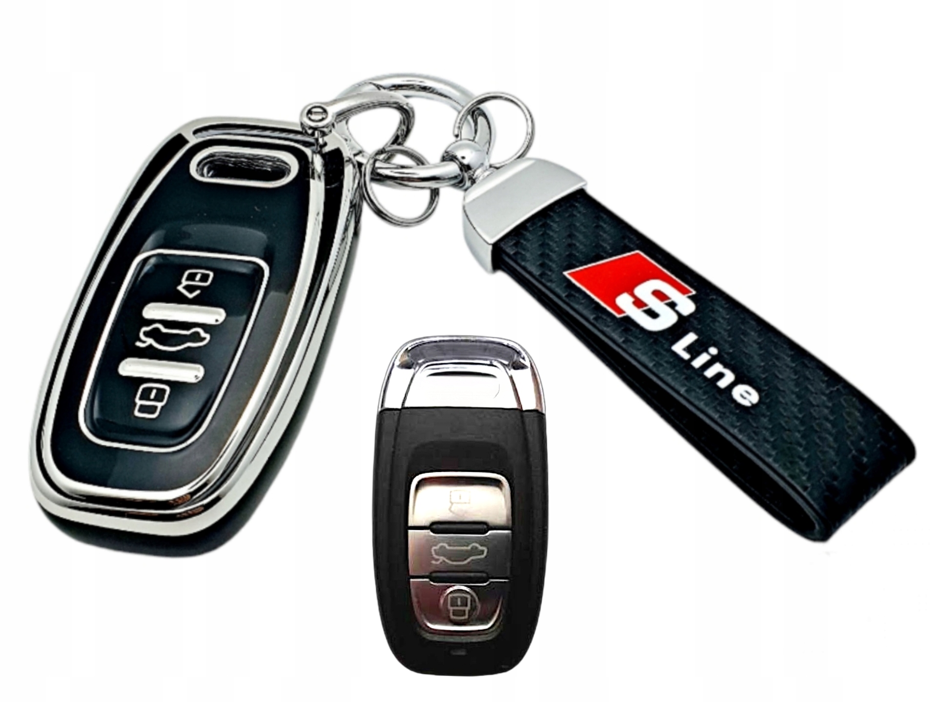 Etui Z Breloczkiem Do Kluczyka Audi A4 B8 A5 A6 A7 A8 Q3 Q5 RS4 RS5 S8