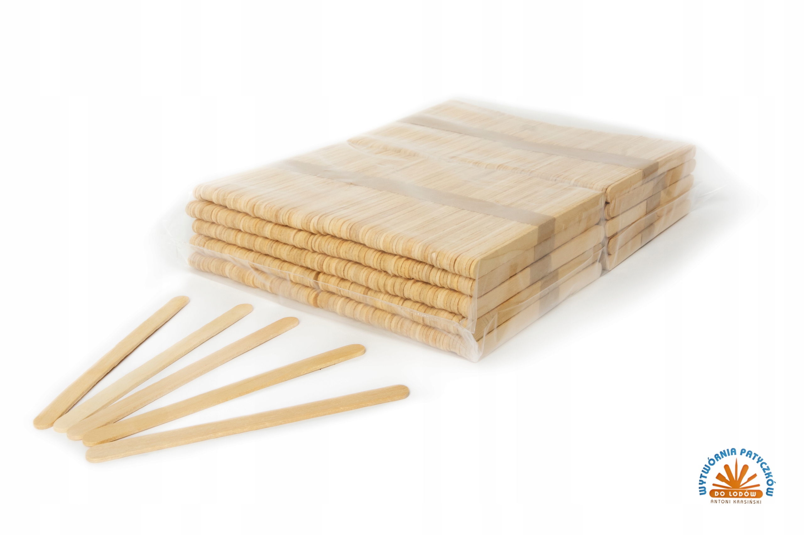 Patyczki drewniane do lodów 11cm 1000 szt PROSTE Materiał drewno