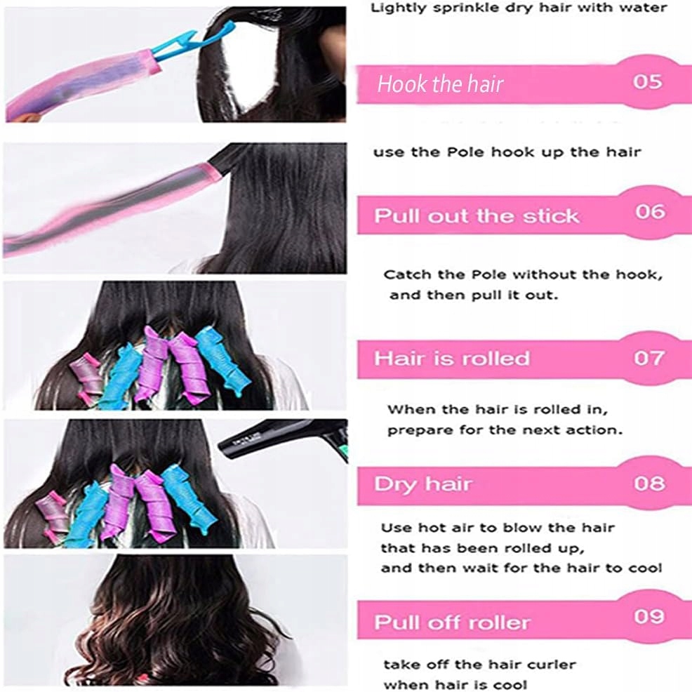 PAPILOTY MAGIC LEVERAG LOKI WAŁKI SPIRALE ZESTAW Ł481 Rodzaj papiloty