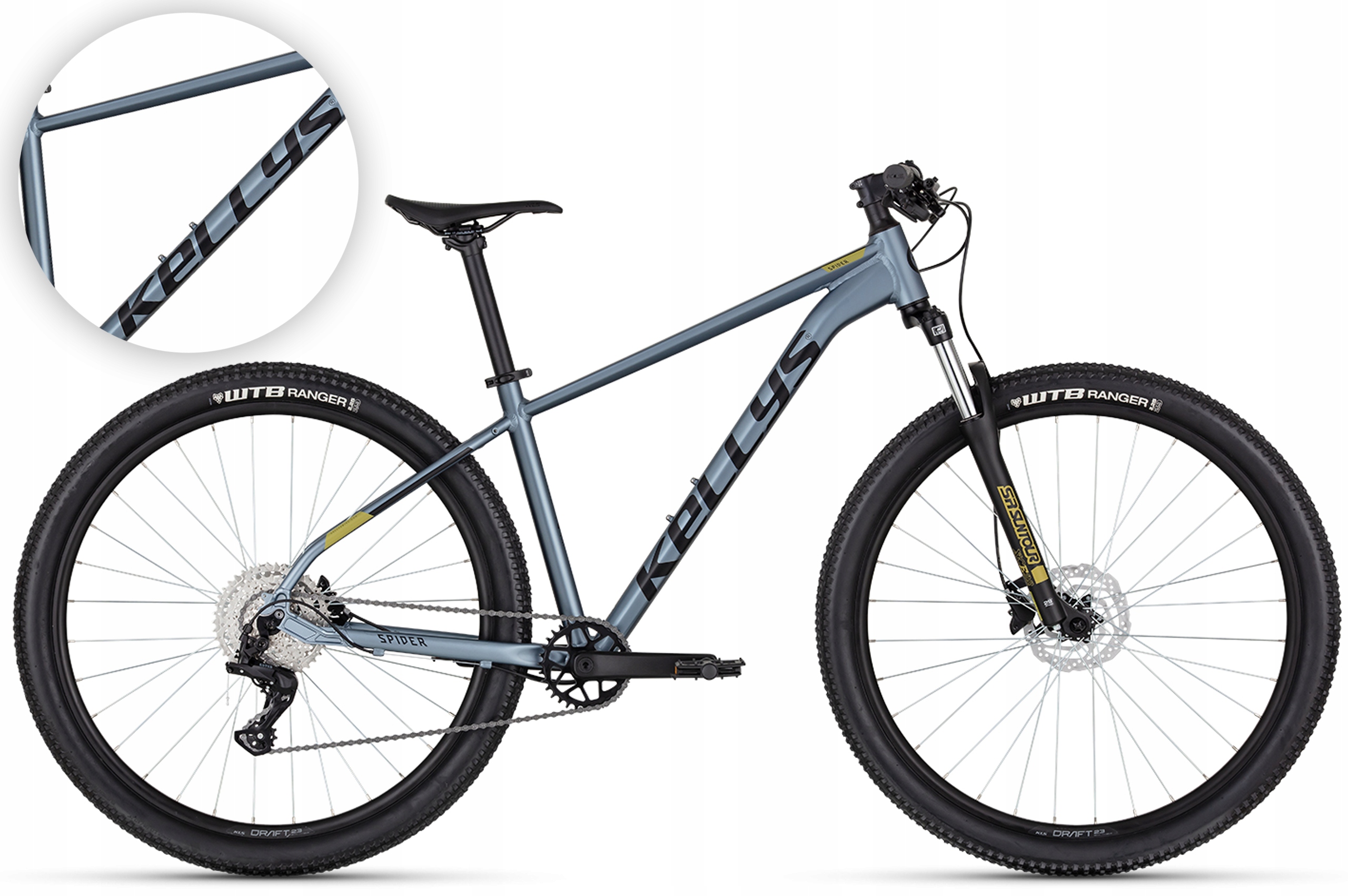 Rower 29" Mtb Kellys Spider X40 rama L 48 cm Steel Blue niebieski R26