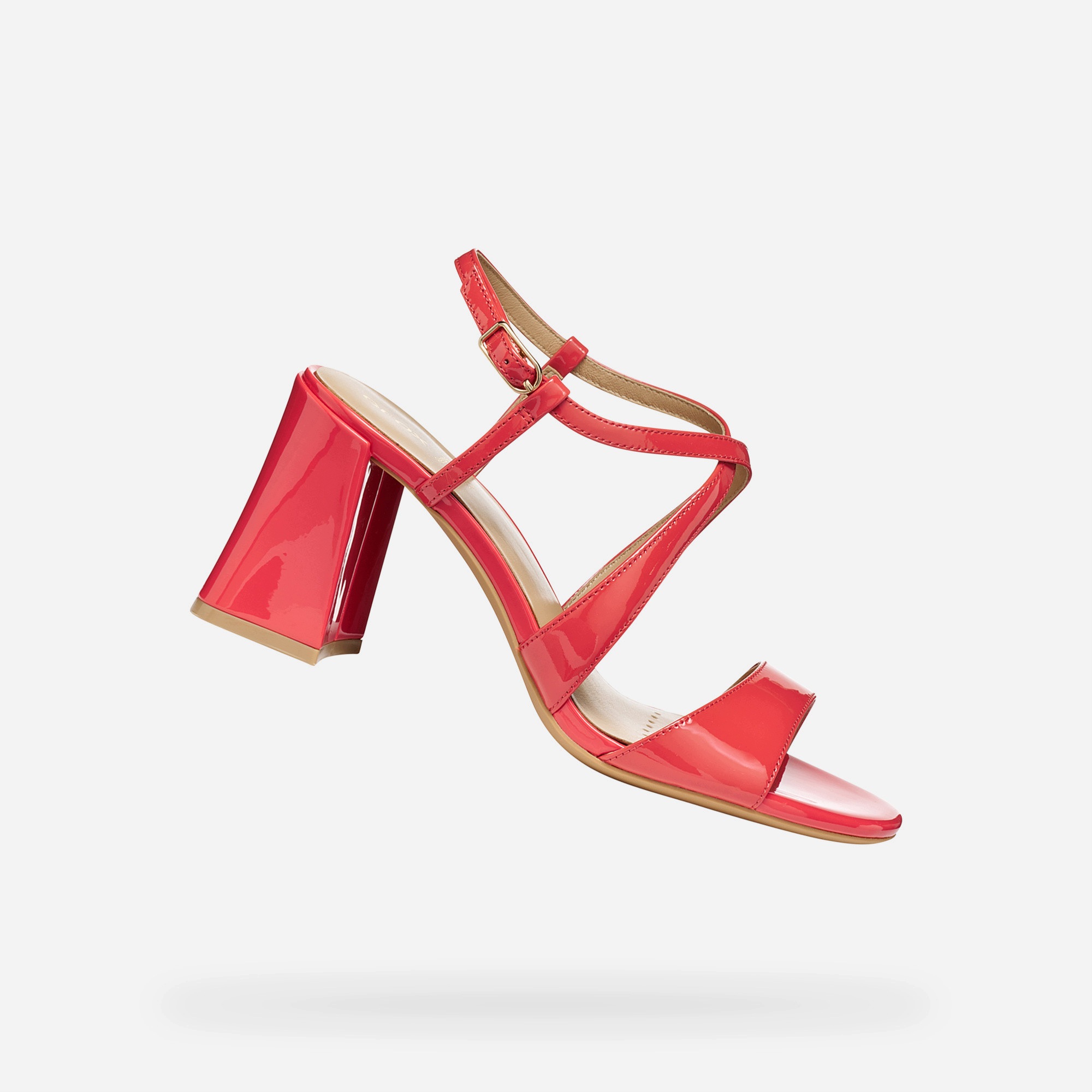 Geox Červené dámské sandály Geox New Eraklia 80 T01