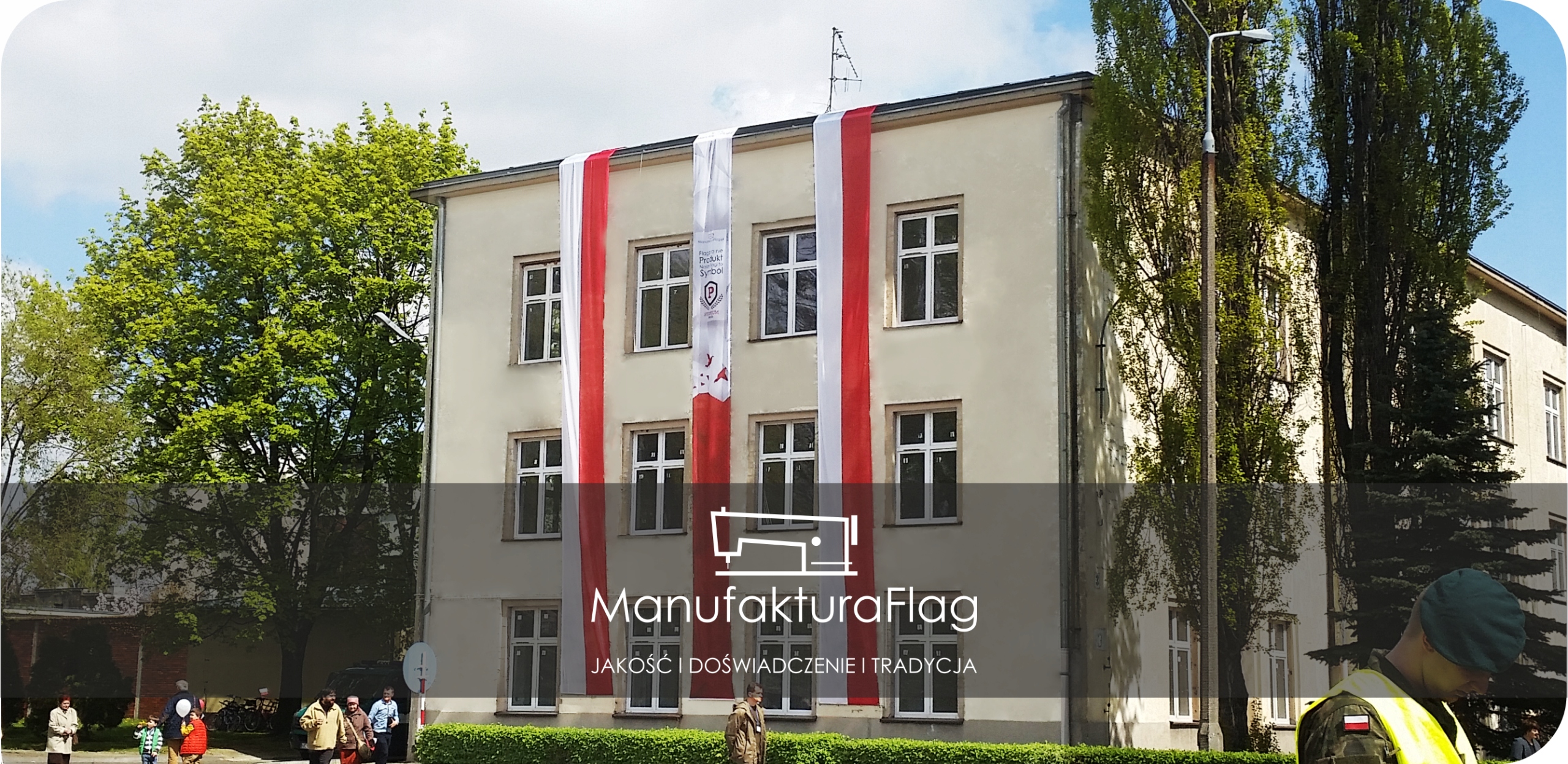 FLAGA POLSKA FLAGI POLSKI 112x70 cm MOCNA Producent ManufakturaFlag Stan opakowania oryginalne