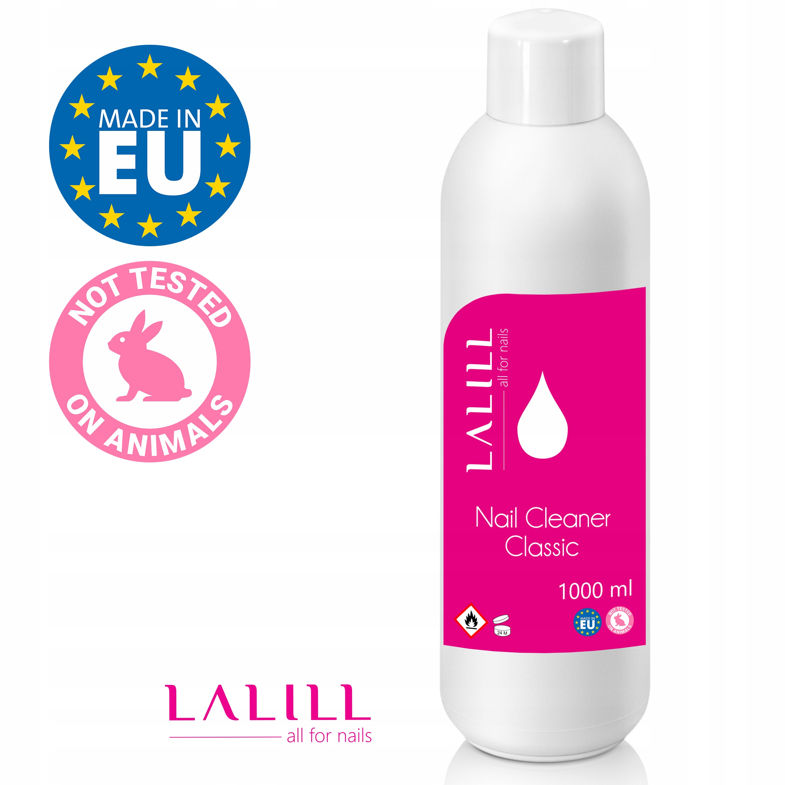 Zestaw 1 Cleaner 1000ml + Waciki 1000 szt. LALILL Marka LaLill
