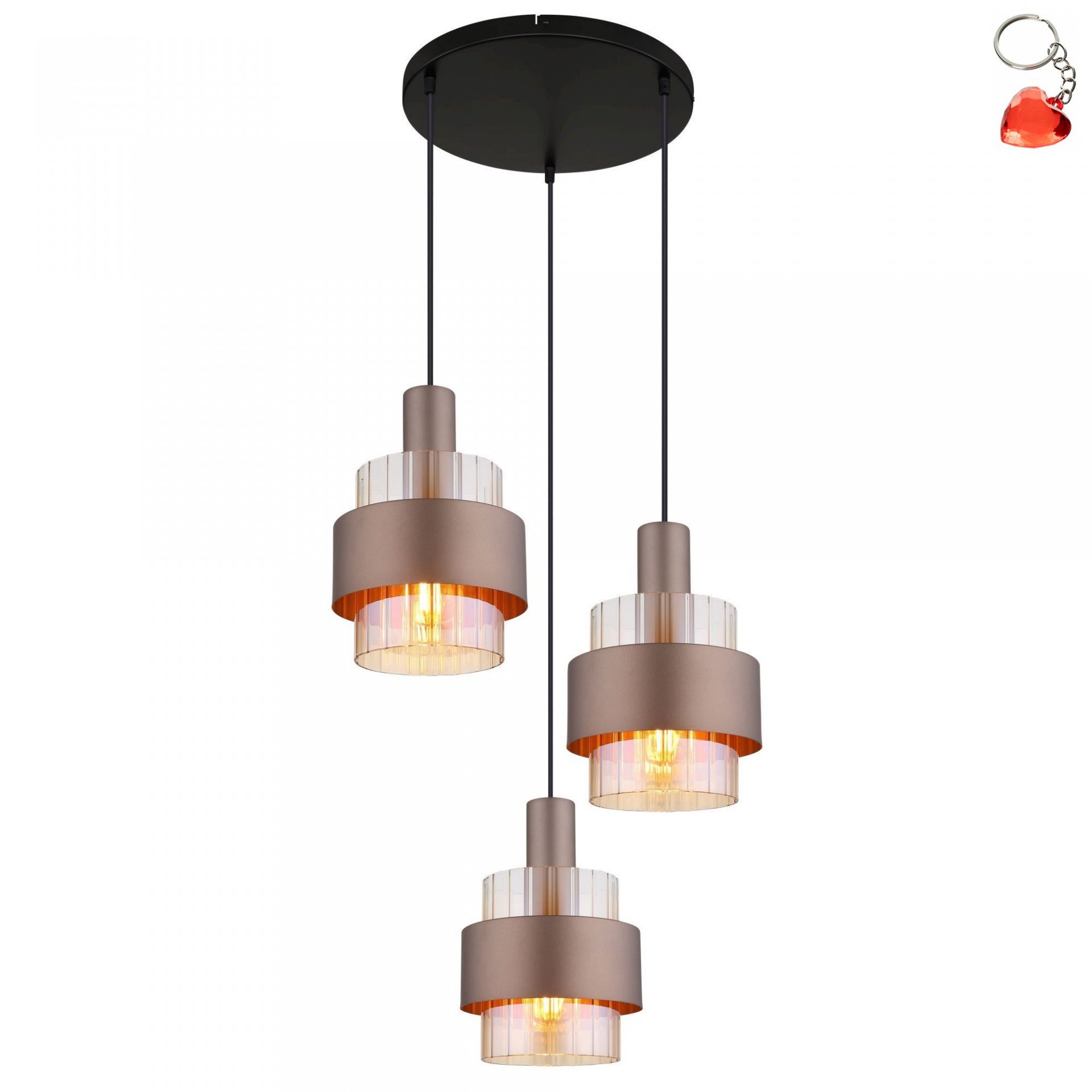 Závesná lampa Milley 15560-3HA Globo