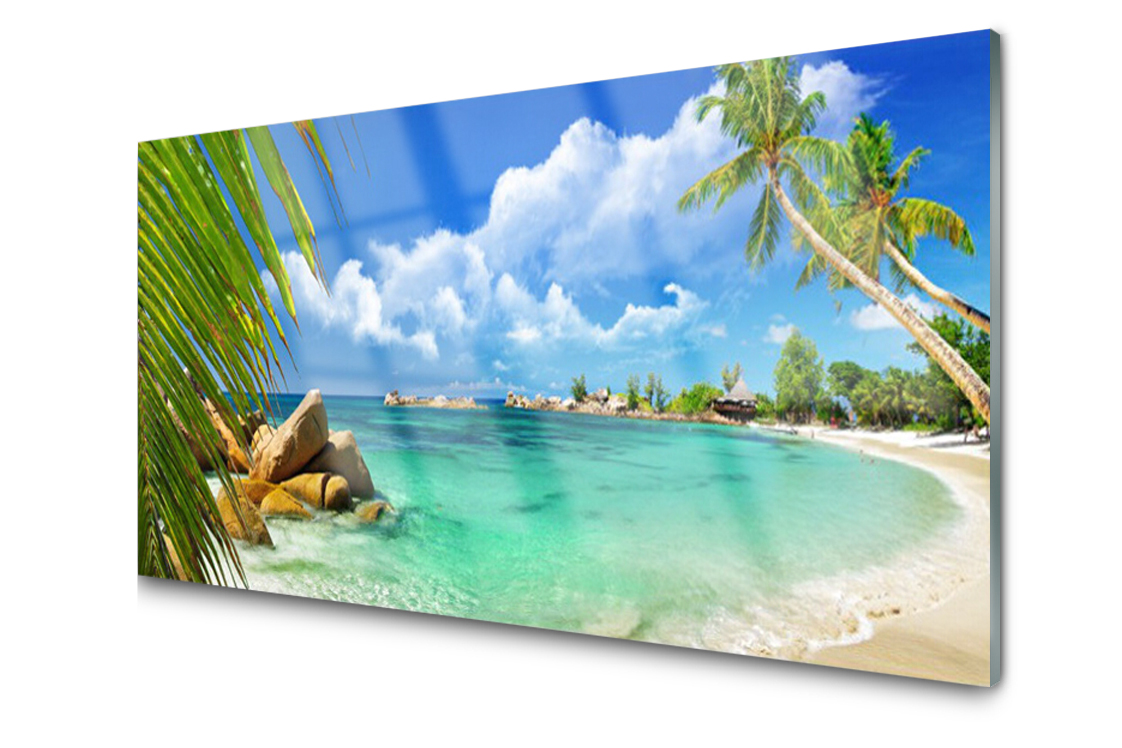 

Panel szklany dekor Morze Tropiki 140x70 + Klej