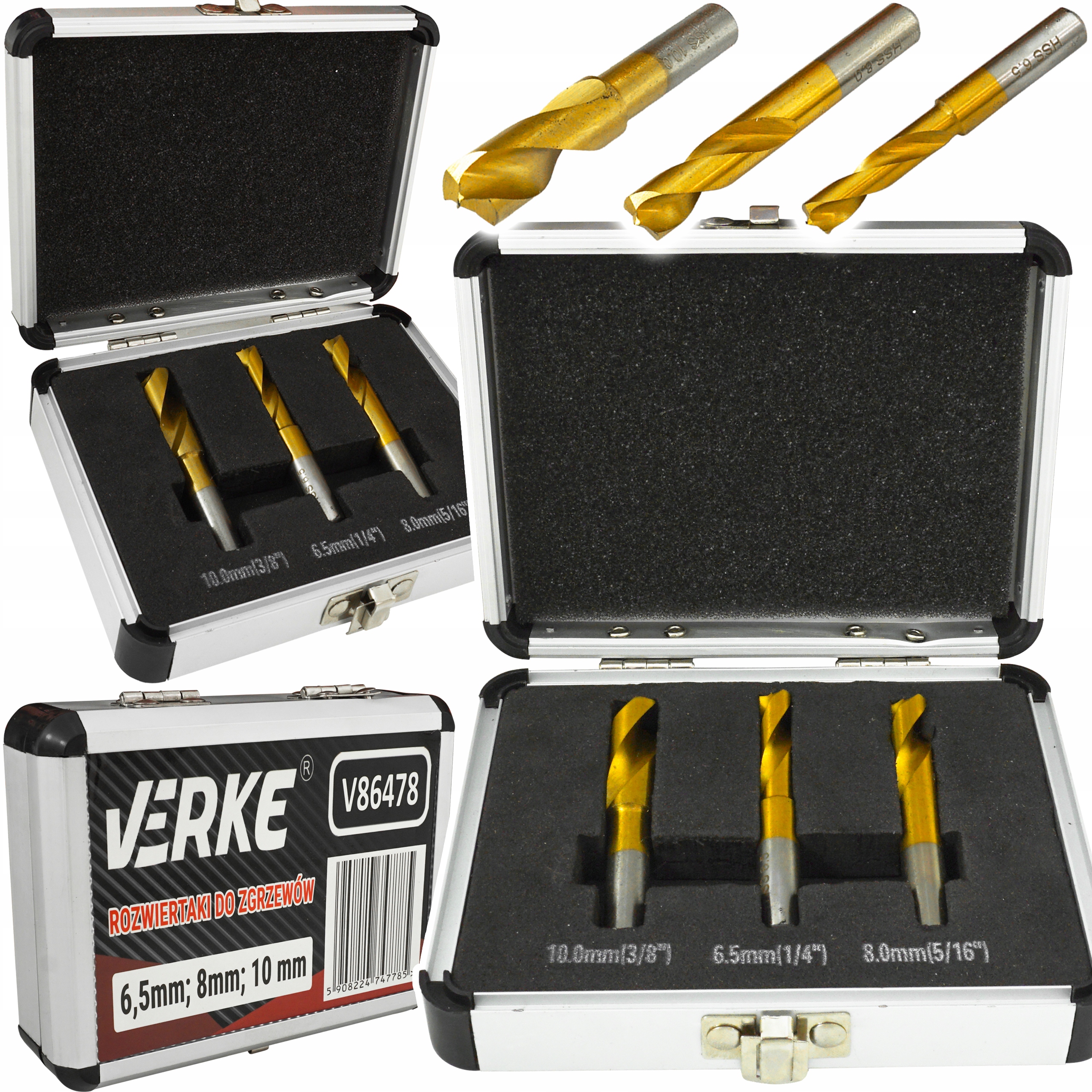 

Zestaw Rozwiertaków Zgrzewów Spawów 10 8 6,5 Verke
