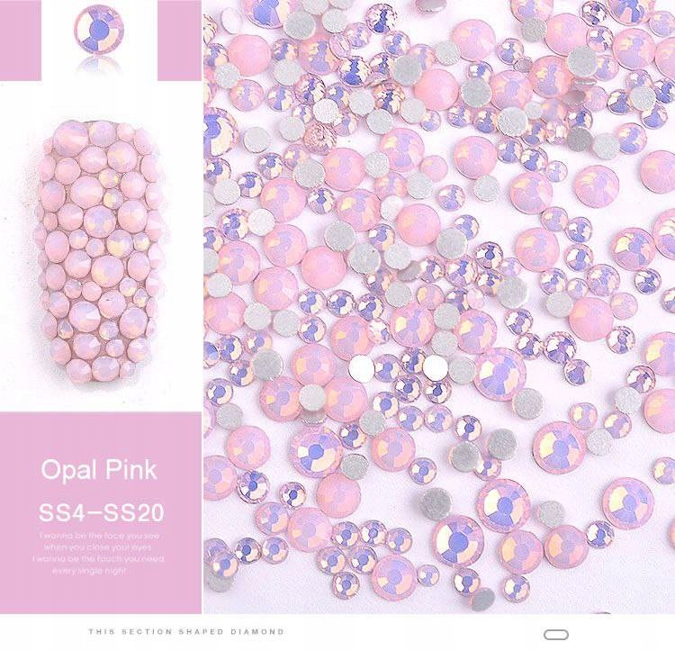

Cyrkonie do zdobienia paznokci Opal Pink