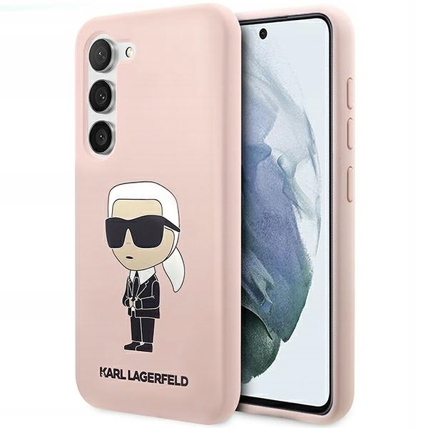 Pouzdro Karl Lagerfeld KLHCS23SSNIKBCP S23 S911 hardcase růžová/pink Silicone