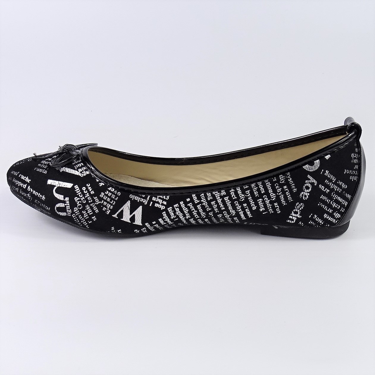 BUTY BALERINY BALETKI DAMSKIE WSUWANE CZARNE r 37 Model GD-1023