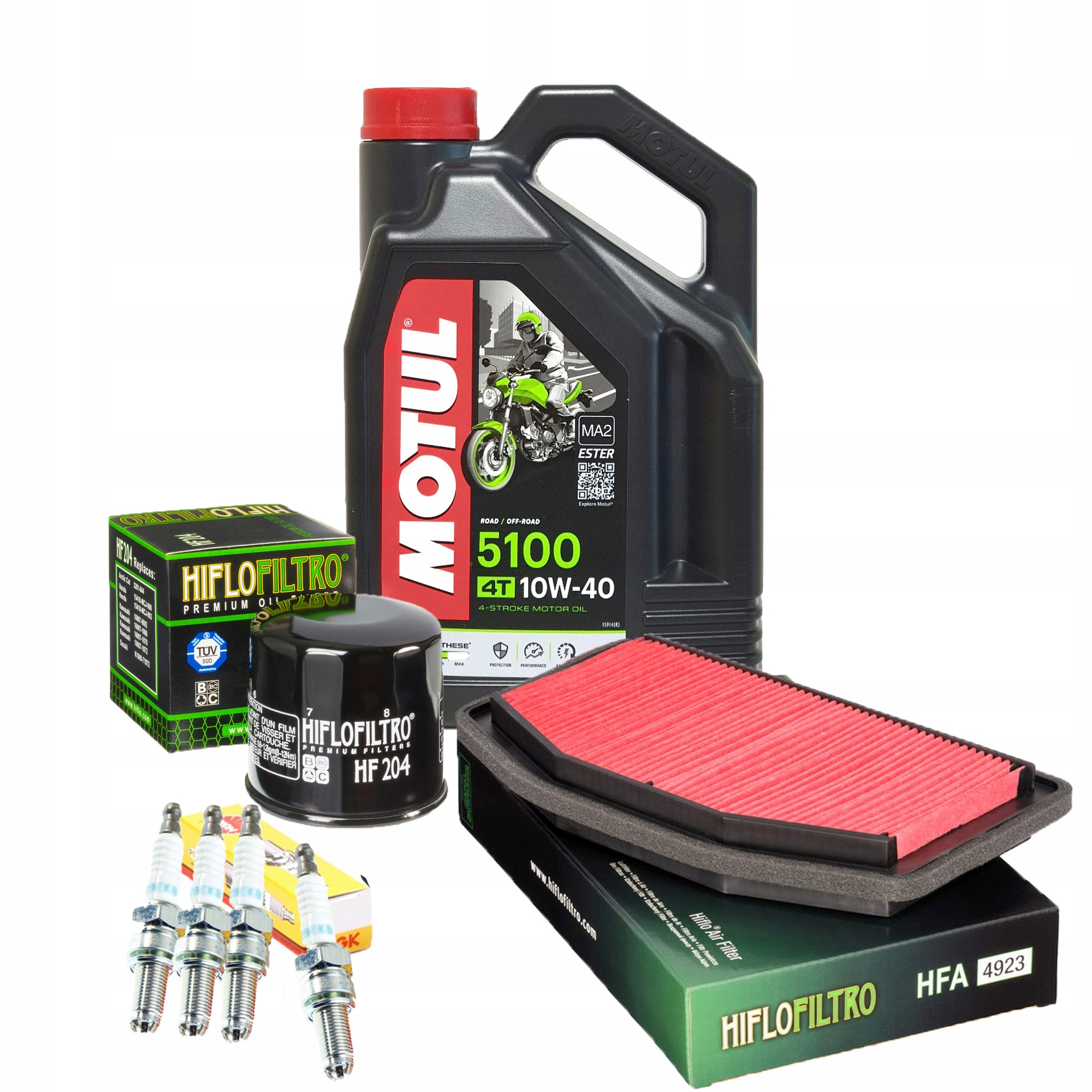 Filtry YAMAHA YZF R1 09-14r Olej Motul 5100 Świece