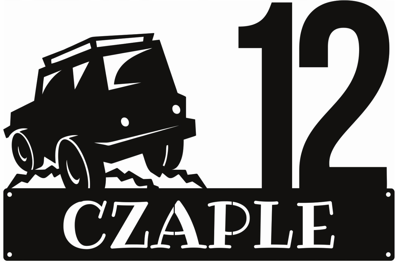 Číslo Na Dom 60 cm Tabuľa Adresa Oceľ 2 mm Grafika 55