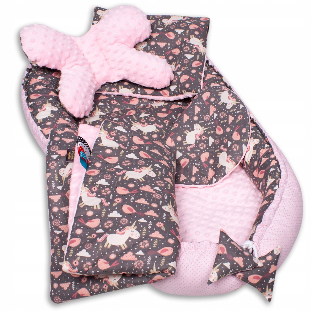 

5 El Kokon Niemowlęcy Kocyk Materac Poduszka Minky