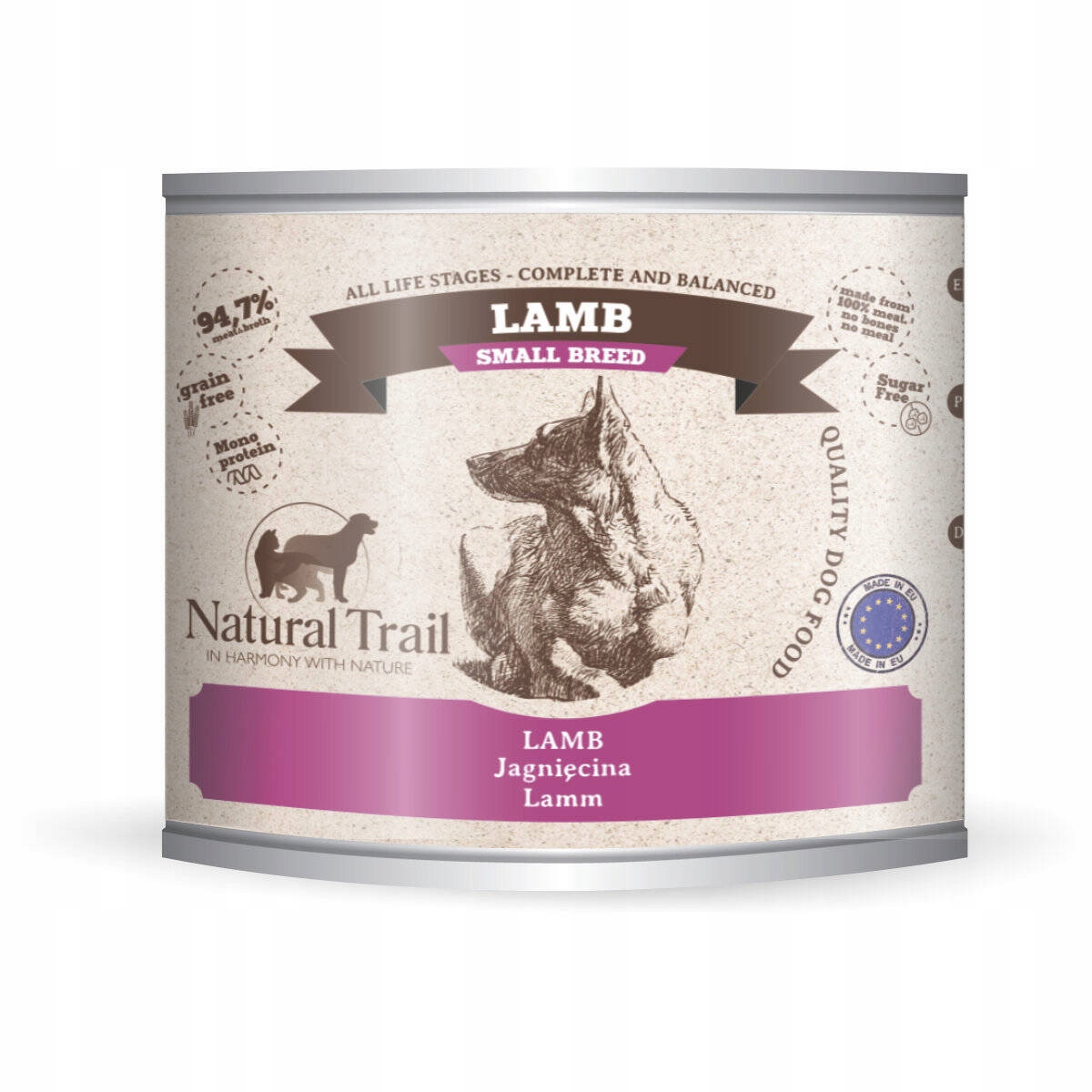 Natural Trail Vlhké Krmivo Pro Psy Malých Plemen S Jehněčím Masem 12 x 200 G